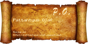 Pattantyus Olaf névjegykártya